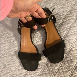 HandM black suede sandal